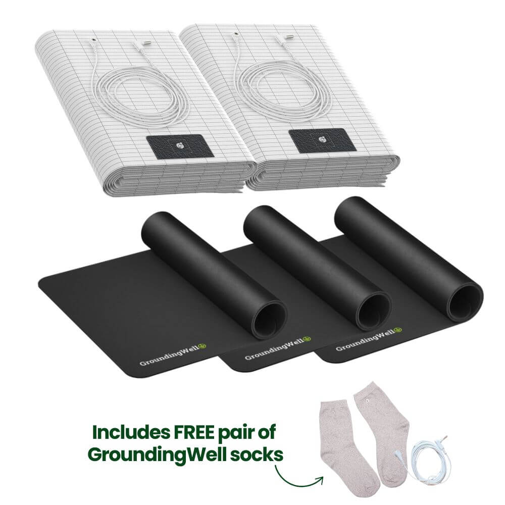 Folded Grounding Bedsheets with Mats